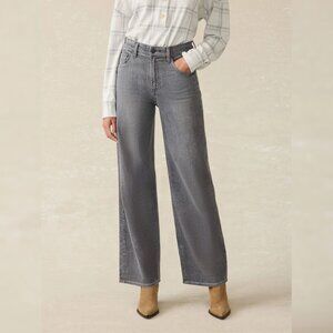 NEW Faherty Dream Jean Wide Leg - Ash Grey Wash - Size 26 ORIG $188